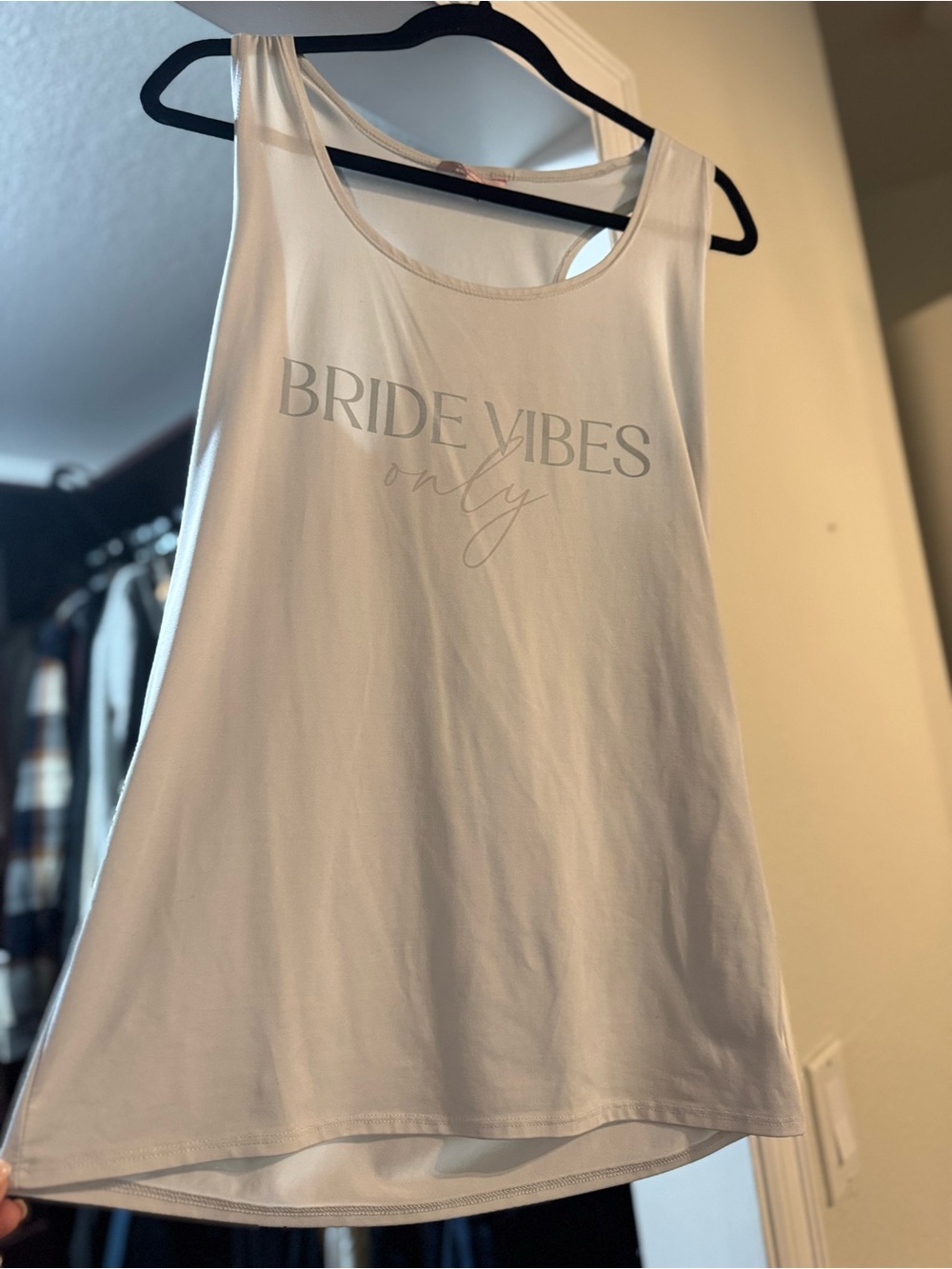 Bride Vibes Only White Women’s Scoop Neck Tank
